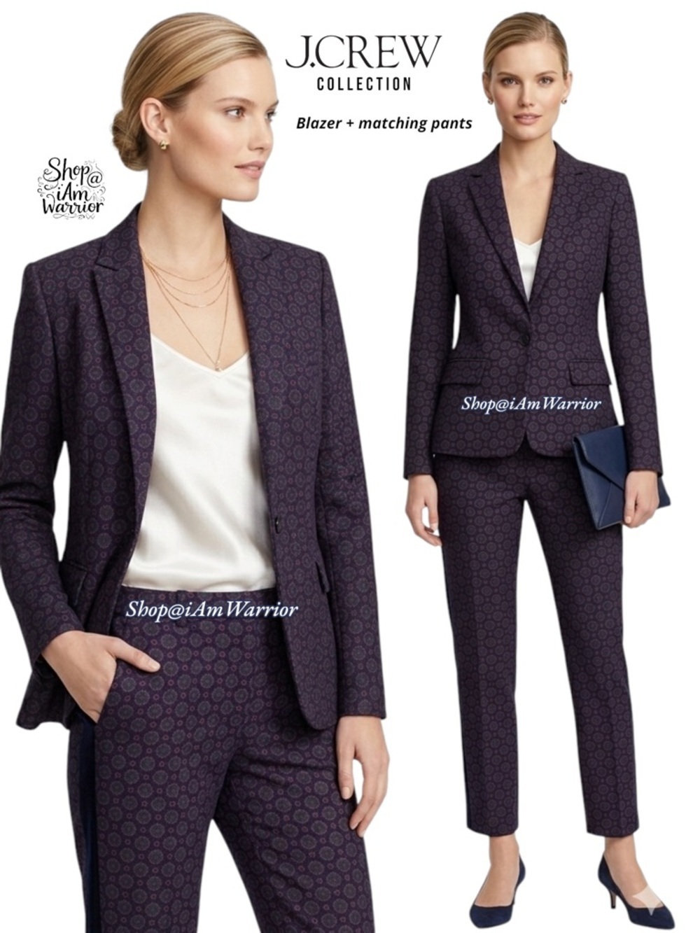 J.Crew Collection Schoolboy Blazer + Café Capri in Italian Wool Medallion Tweed